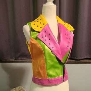 WeissmanColorful Studded Women's Vest Size Small